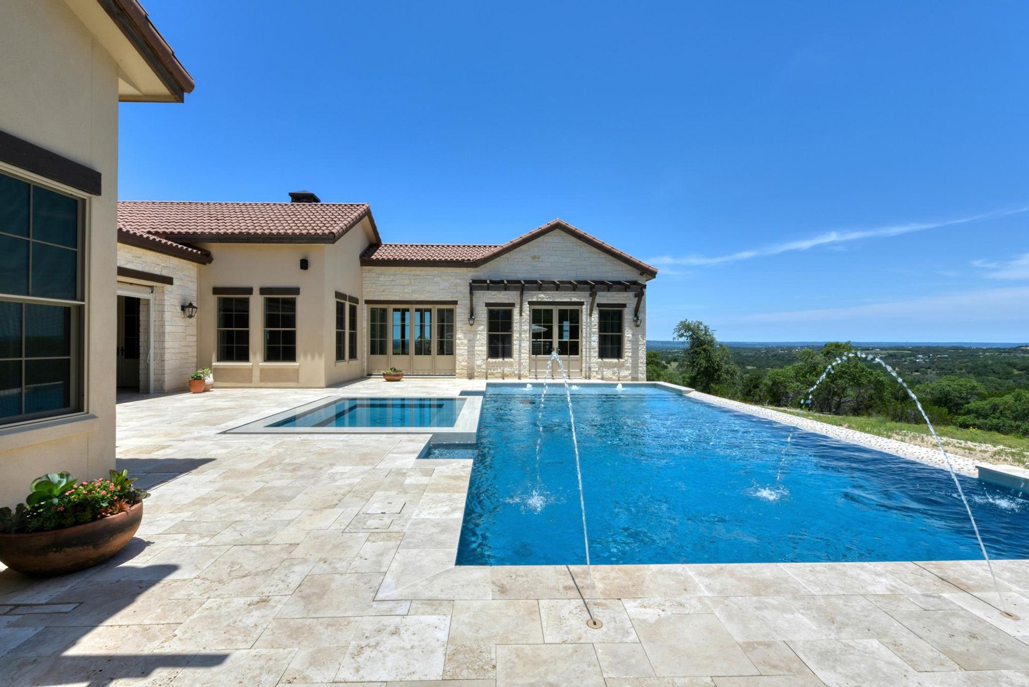 This gorgeous home has 7 bedrooms, 7 ensuite bathrooms, 2- ½ baths and a 4-car garage, Waring, Welfare, Texas